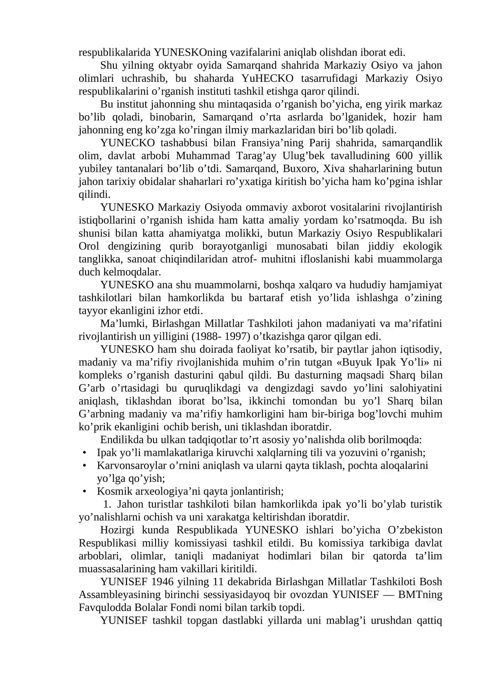 Qiyosiy pedagogika fani rivojlanishida xalqaro tashkilotlar va ularning faoliyati 3