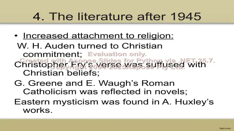 American Literature after World War II 3