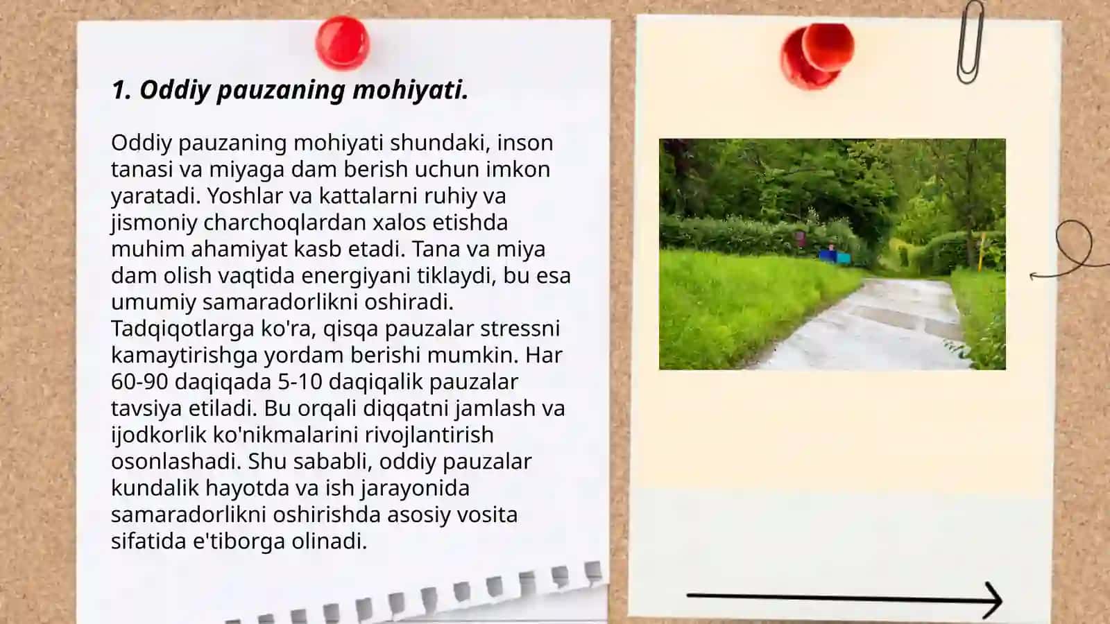 Pauza. Pauza turlari: oddiy, katta, gramatik, mantiqiy pauzalar 3