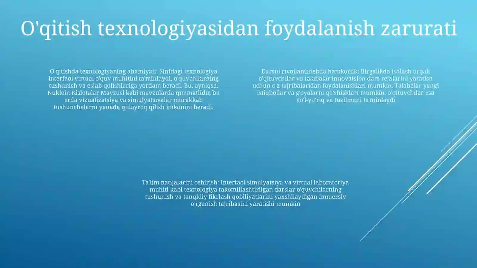 Nuklein Kislotalar Mavzusi BoʻYicha OʻQituvchi Va OʻQuvchi Hamkorligida OʻQitish Texnologiyasidan Foydalanib Dars Ishlanmalarini Ishlab Chiqish 3