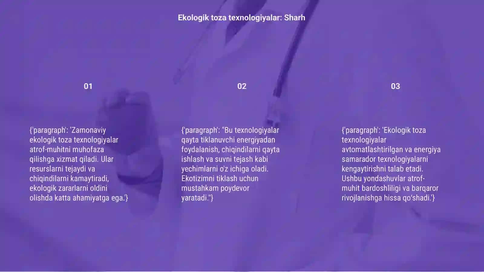 Zamonaviy ekologik toza texnologiyalarni qoʻllash 3