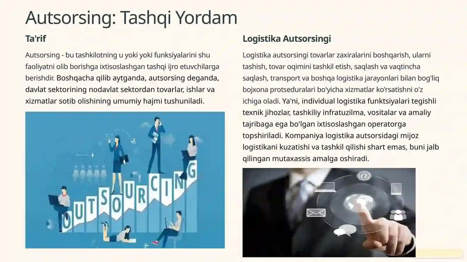 Autsorsing va Insorsing: Biznesni Optimallashtirish Yo'llari 3
