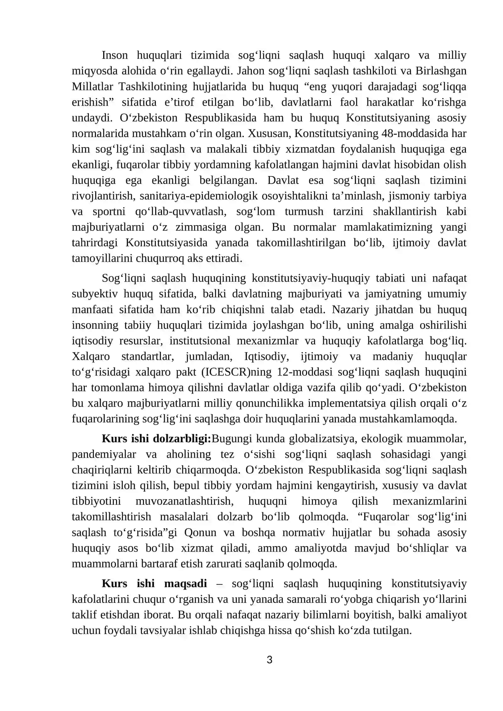 Konstitutsiyada sog’liqni saqlash huquqi 3