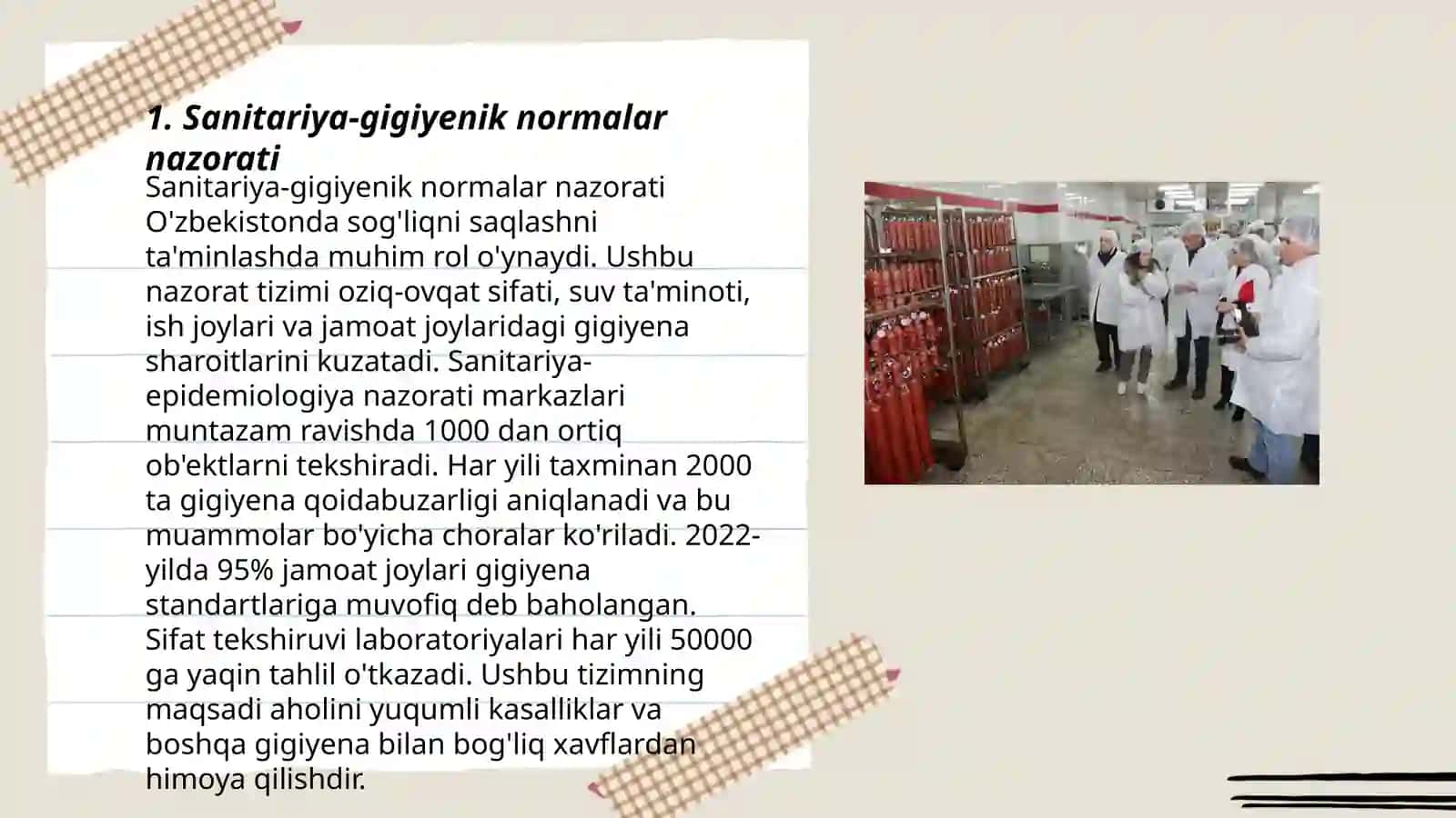 Sanitariya-gigiyenik normalar nazorati 3