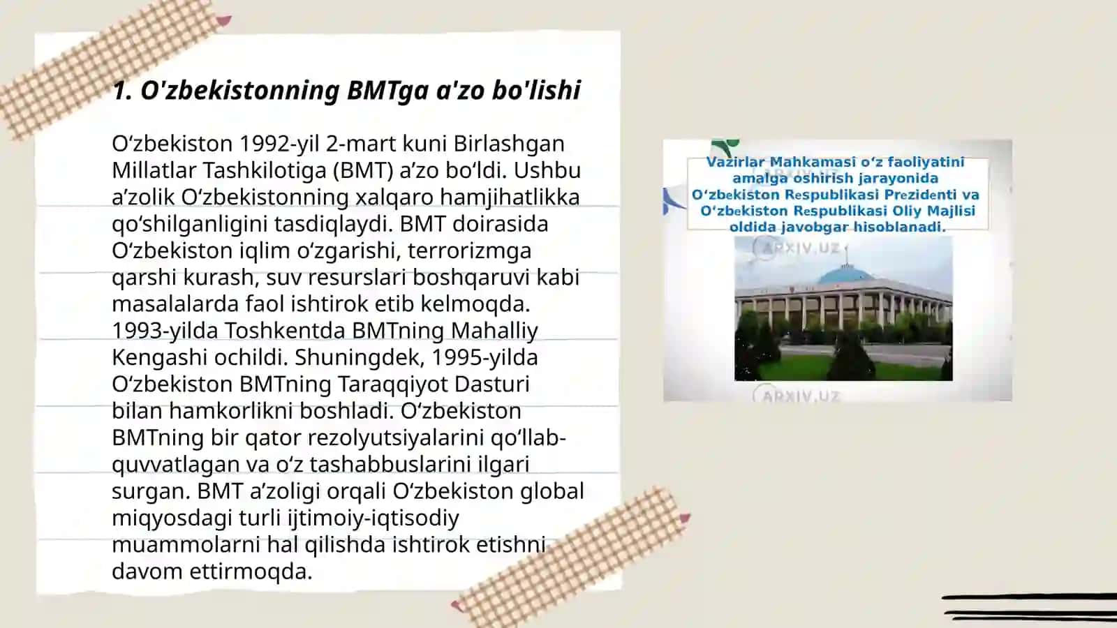 O'zbekiston Respublikasining jahon hamjamiyatiga qo'shilishi 3