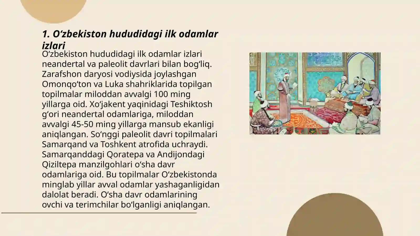Oʻzbekiston tarixining eng qadimgi davri 3