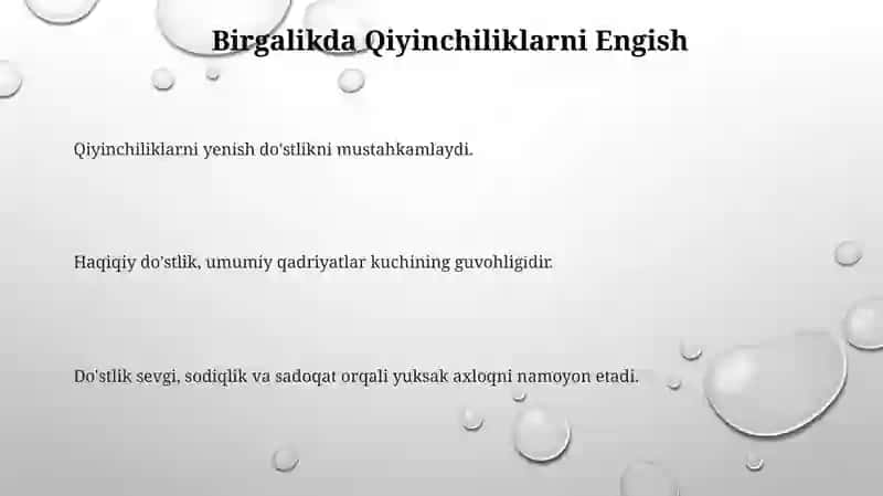Sadoqat, Sodiqlik, Do'stlik 3