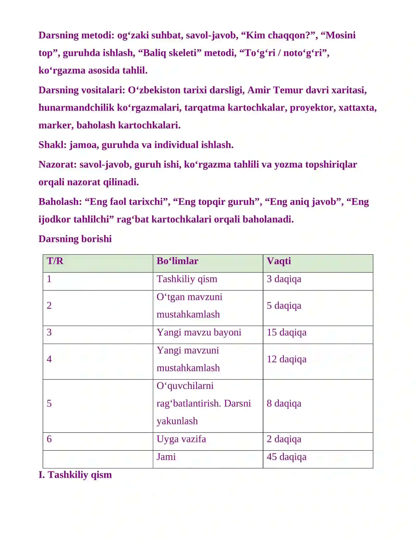 8-sinf O'zbkieston tarixi Amir Temur davrida hunarmandchilik 3
