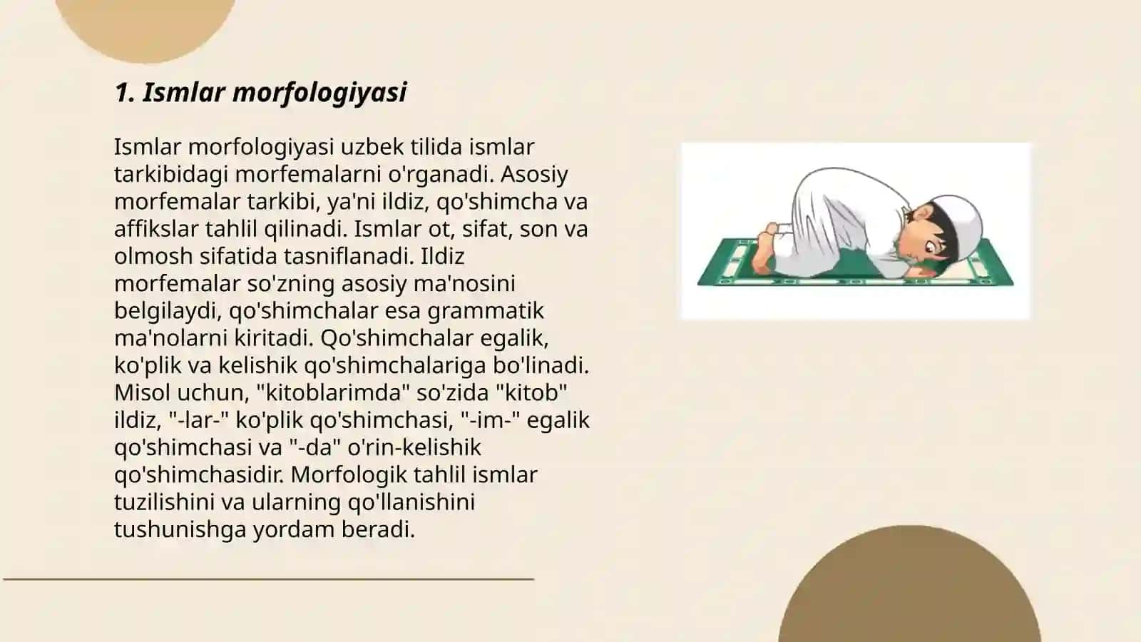 Qadimgi turkiy tilda morfologiya. Mustaqil soʻz turkumlari 3