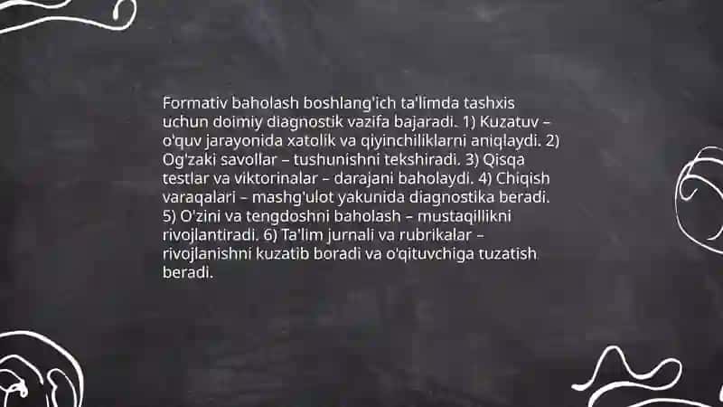 Boshlanğich taʼlimda oʻquvchilarning bilim, könikma va malakalarini tashxis etish 3