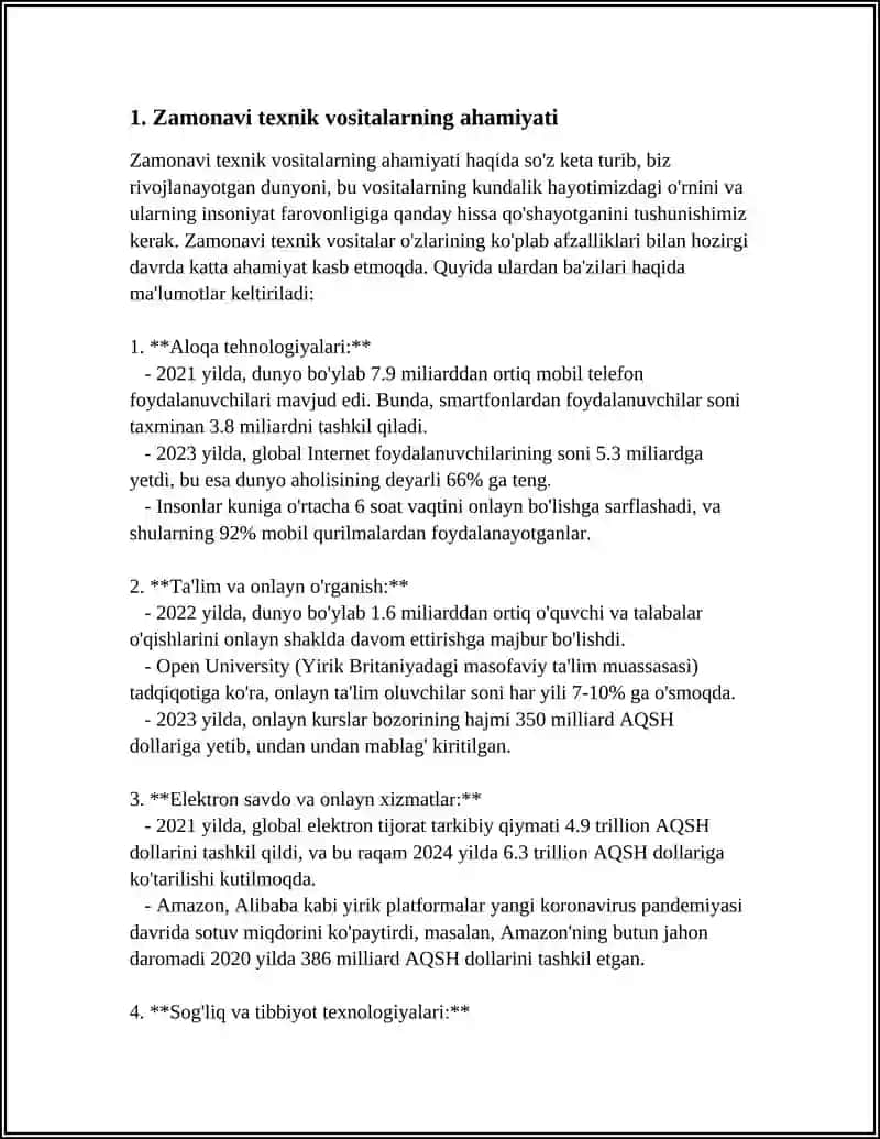ZAMONAVIY TEXNIK VOSITALAR TAHLIL 3