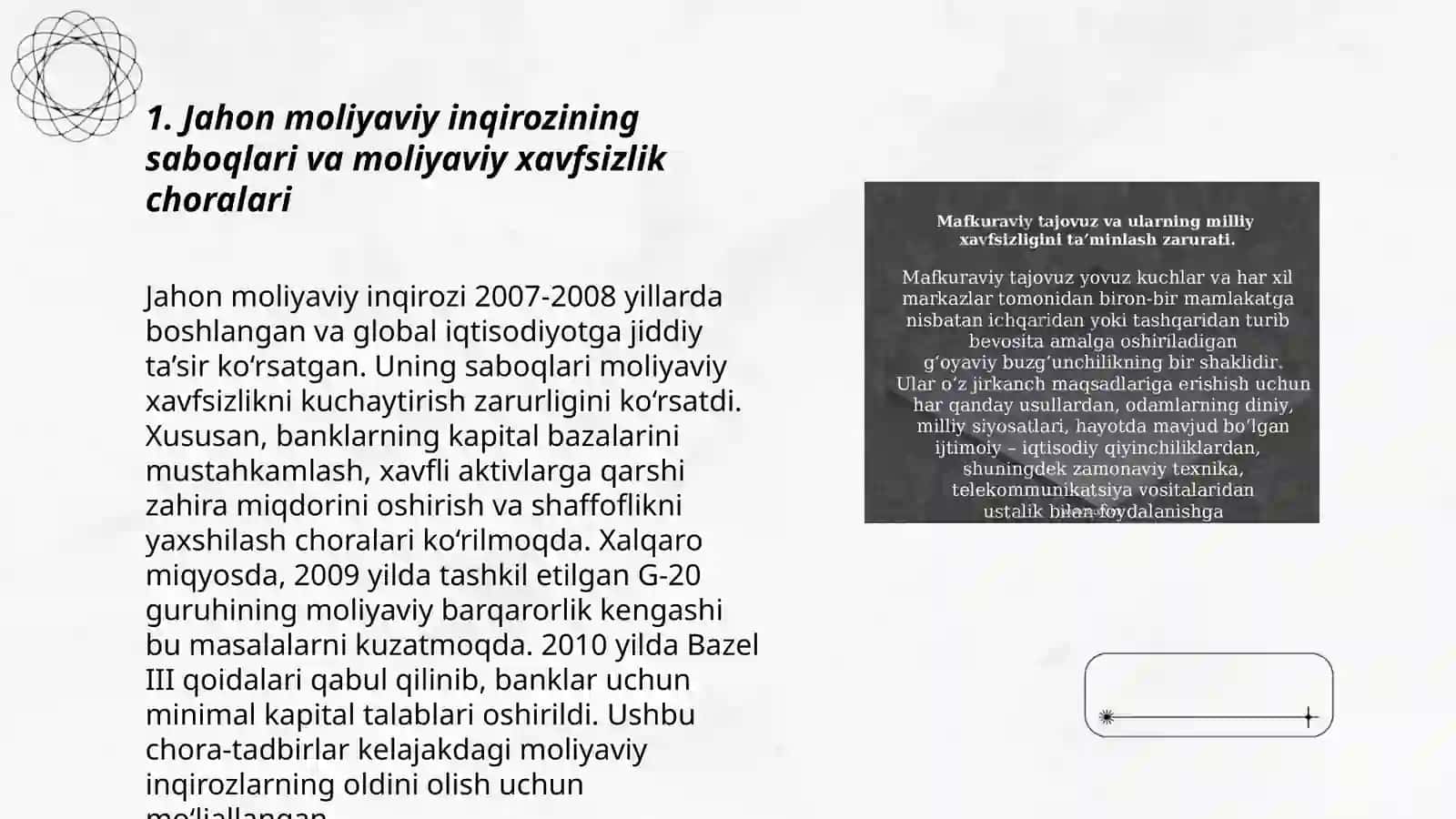 Jahon moliyaviy inqirozidan keyingi davrda moliyaviy xavfsizlikni ta'minlash masalalari 3
