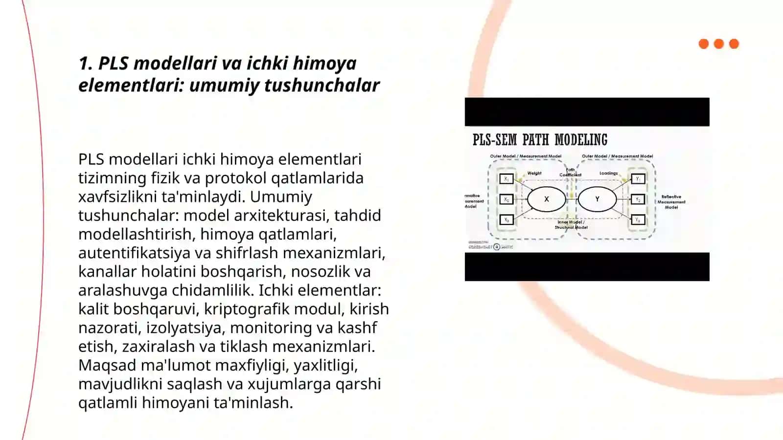 PLS Modellarida Ichki Himoya Elamentlari 3