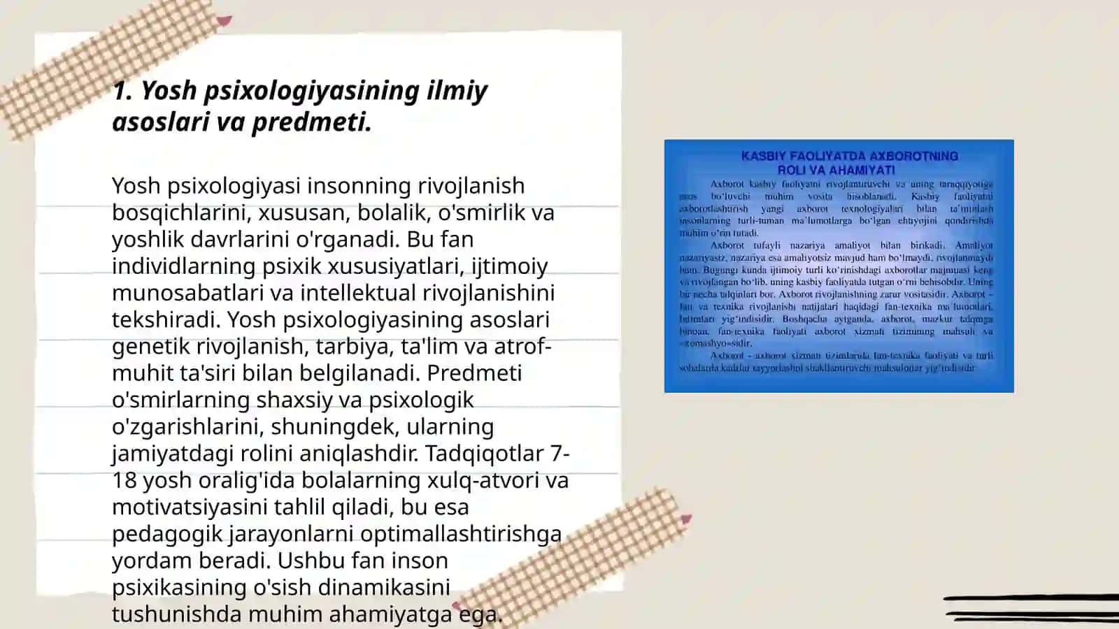 YOSH VA PEDAGOGIK PSIXOLOGIYA FANINING TADQIQOT SOHASI VA MUAMMOLARI 3
