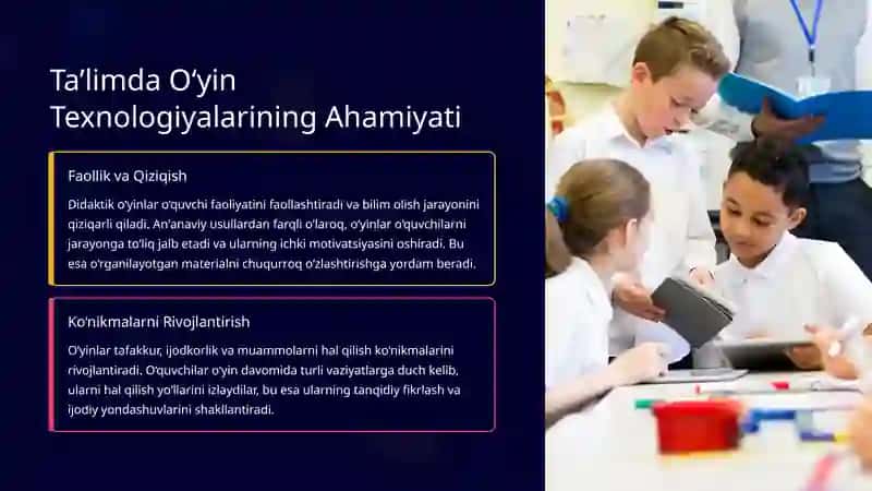 O‘yin texnologiyalari yordamida bilim olish 3