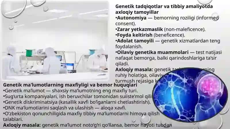 Tibbiy genetika va gen injeneriyalarining axloqiy jihatlari 3