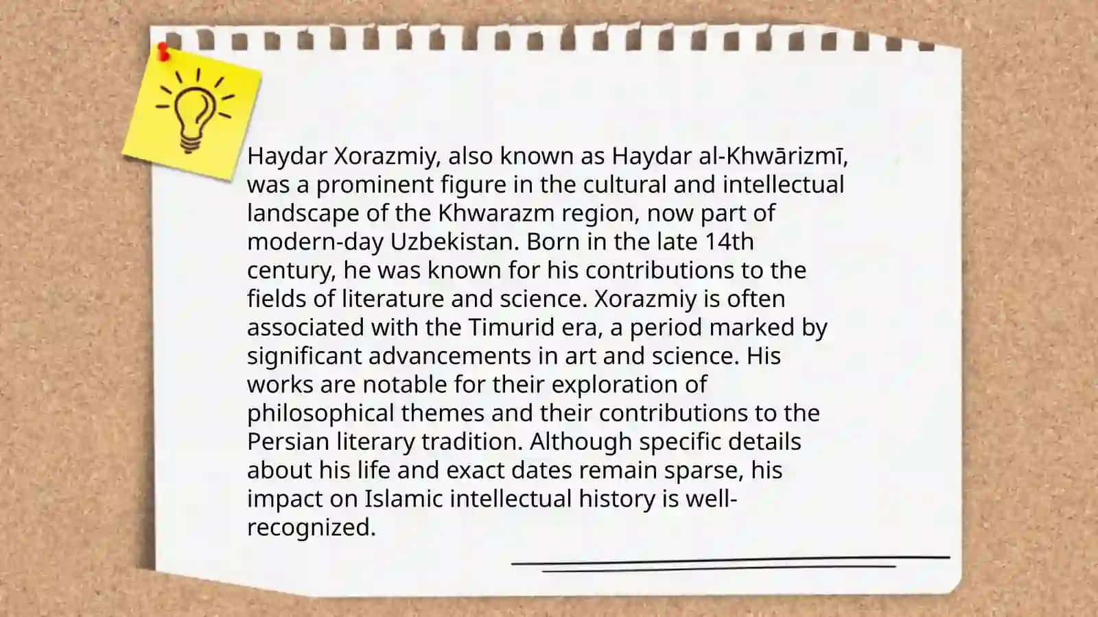 Haydar Xorazmiy ijodining asosiy xususiyatlari 3