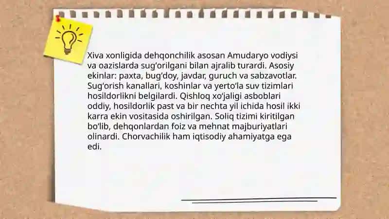 Xiva xonligida ijtimoiy-iqtisodiy munosabatlar 3