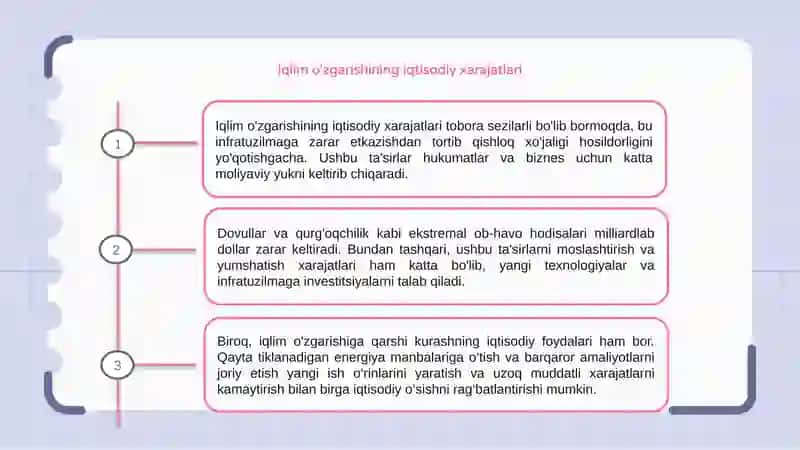 Iqlim o'zgarishining iqtisodiy xarajatlari 3