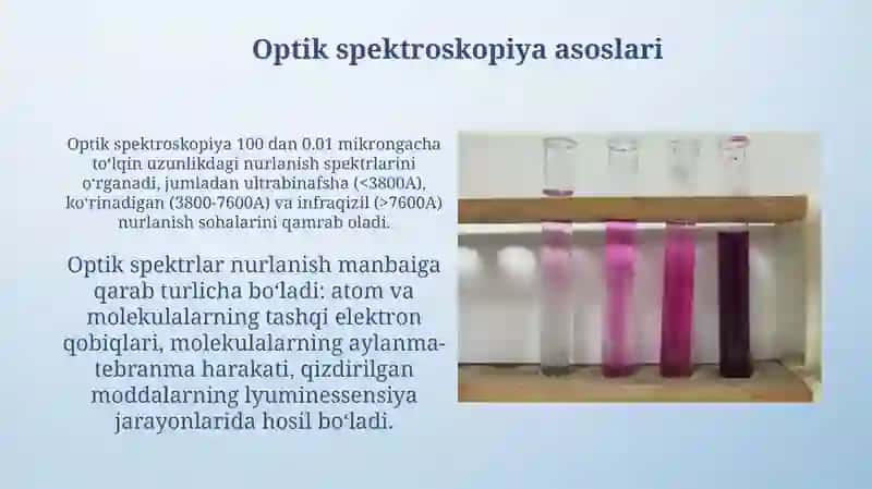 Optik spektroskopiyaning asoslari 3