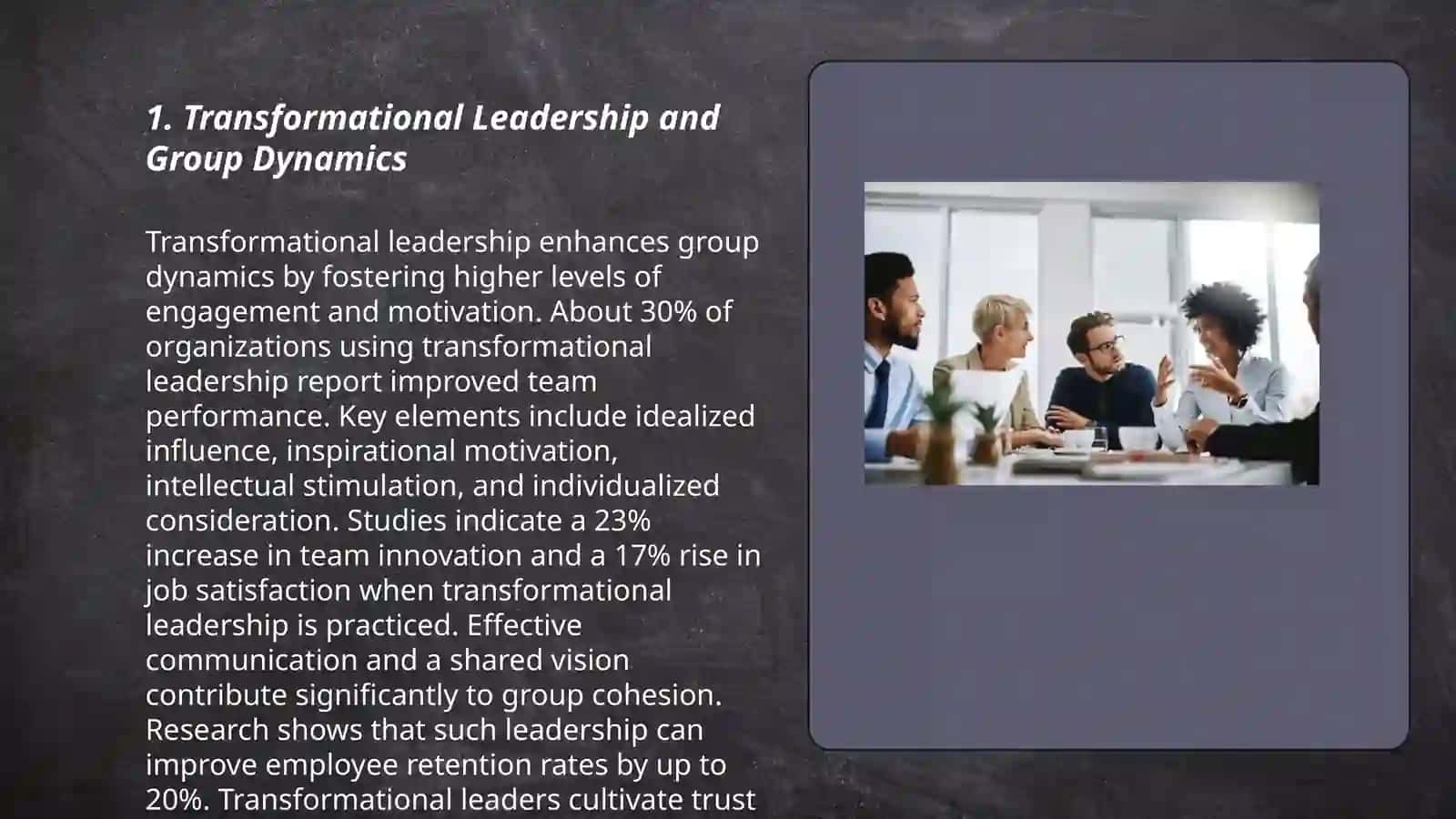 Transformational Leadership and Group Dynamics 3