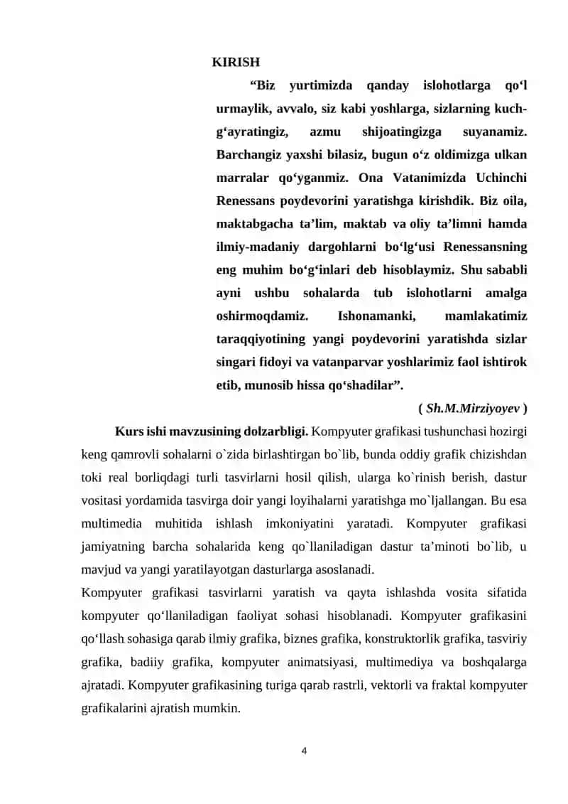 KOMPYUTER GRAFIKASI TURLARI VA ZAMONAVIY GRAFIK FORMATLAR 3