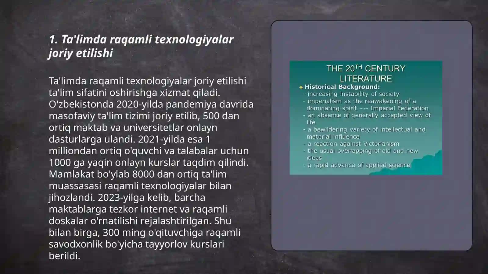 Ta'limda raqamli texnologiyalar joriy etilishi 3