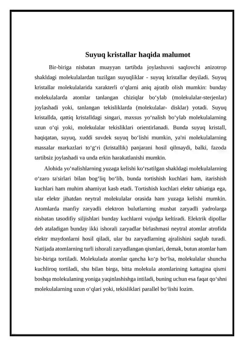 Suyuq kristallar 3