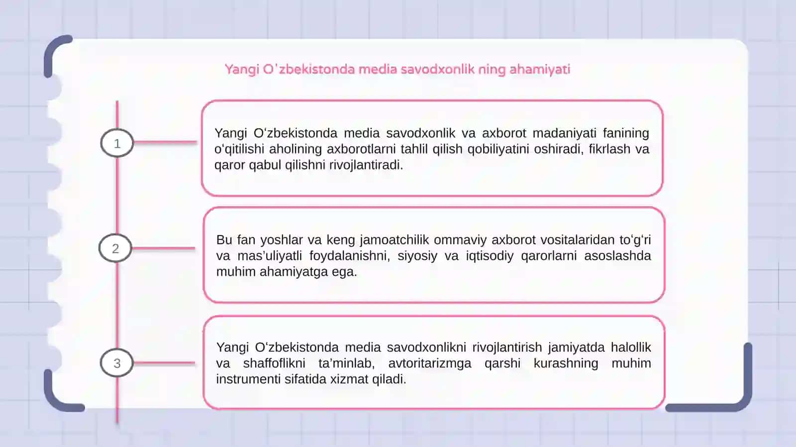 Yangi Oʻzbekistonda media savodxonlik va axborot madaniyati fanining oʻqitilishi 3