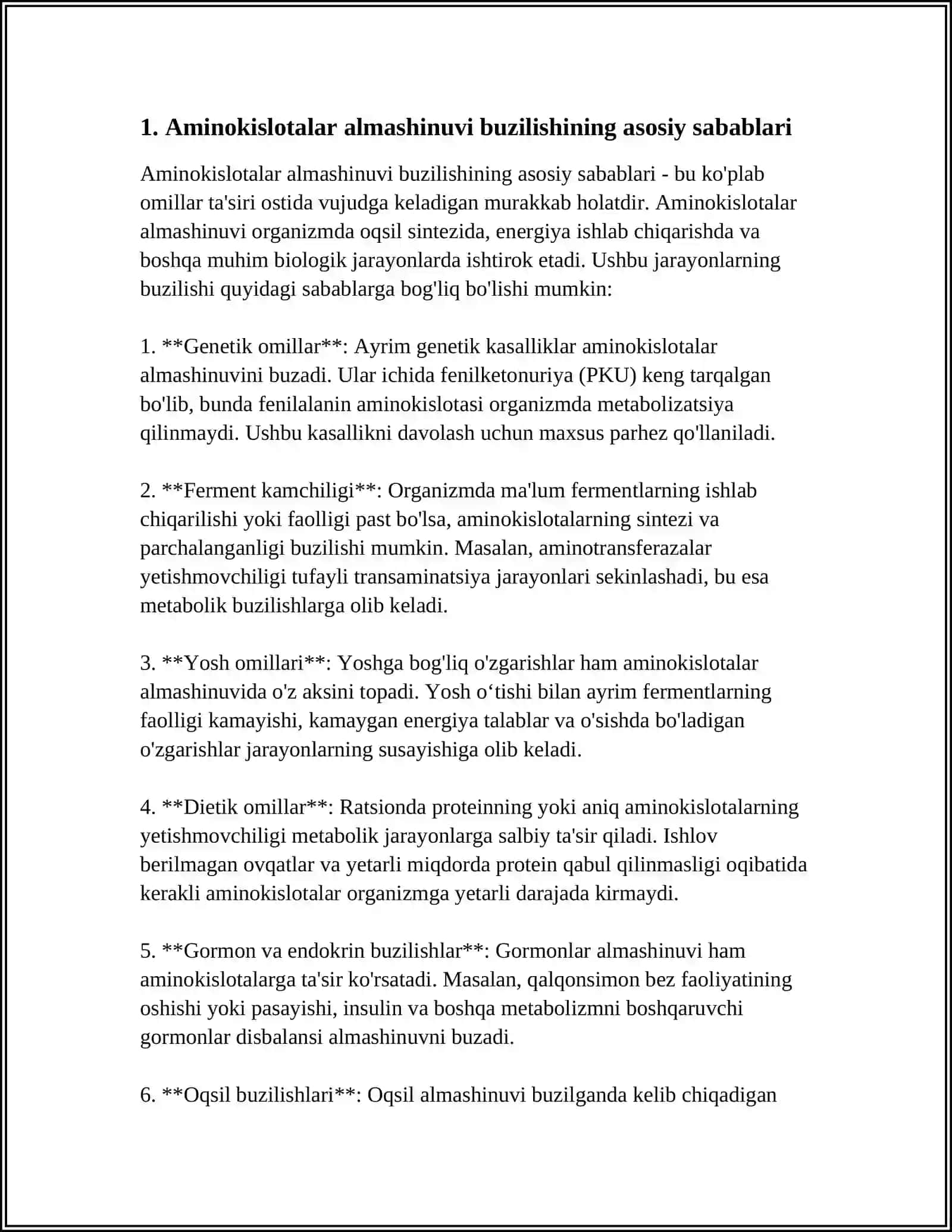AMINOKISLOTALAR ALMASHINUVI BUZILISHI ETIOPATOGENEZI VA MORFOLOGIYASI 3