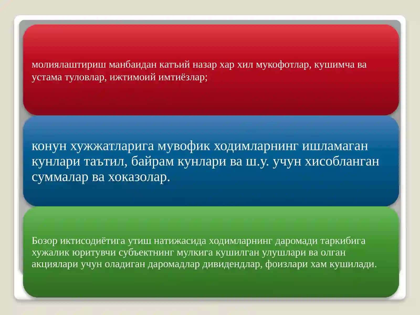 Маҳсулот сифатини ва меҳнат унумдорлигини оширишда меҳнат ва иш ҳақи ҳисобининг вазифалари 3