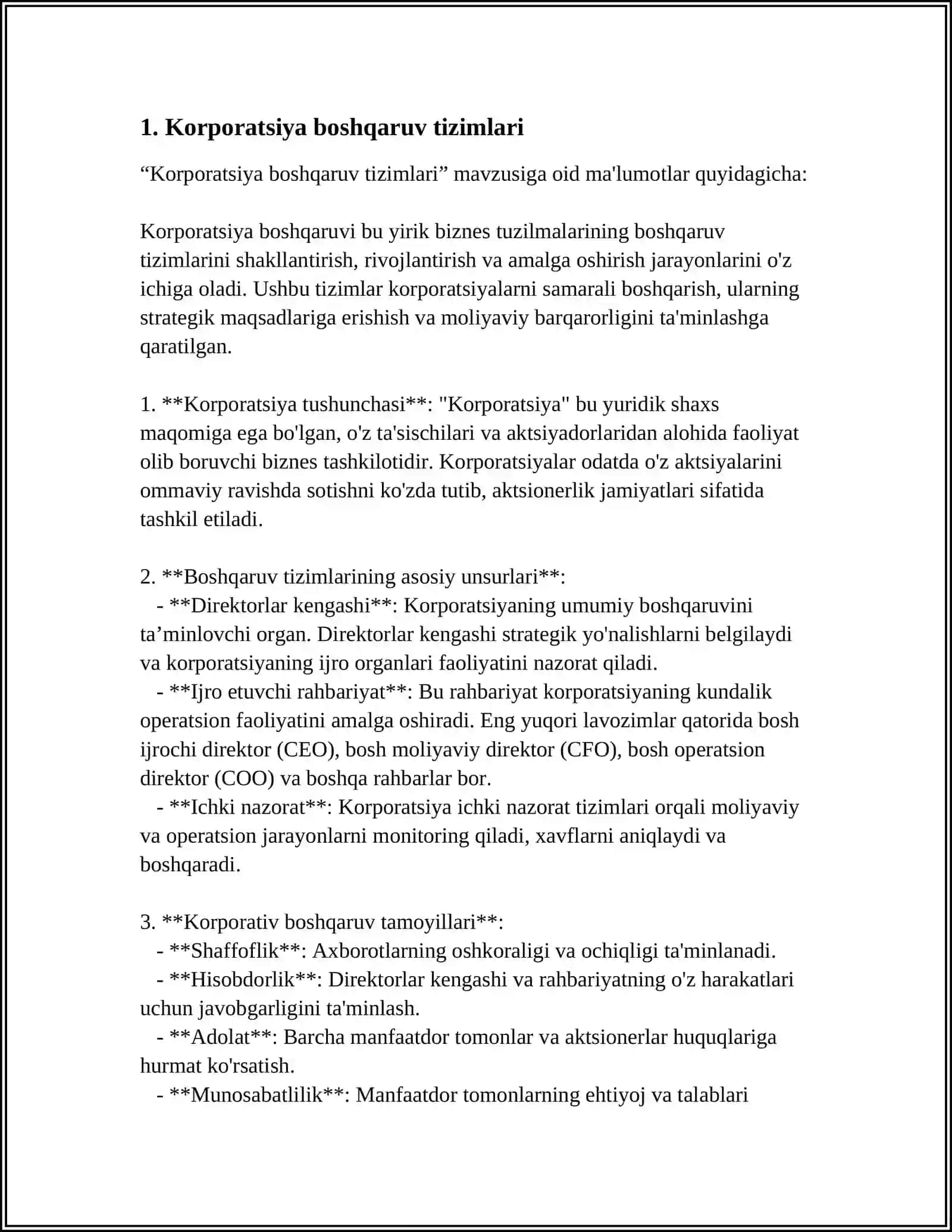 KORPORATSIYALARNING FAOLIYATINI BARQARORLIGINI BOSHQARISH 3