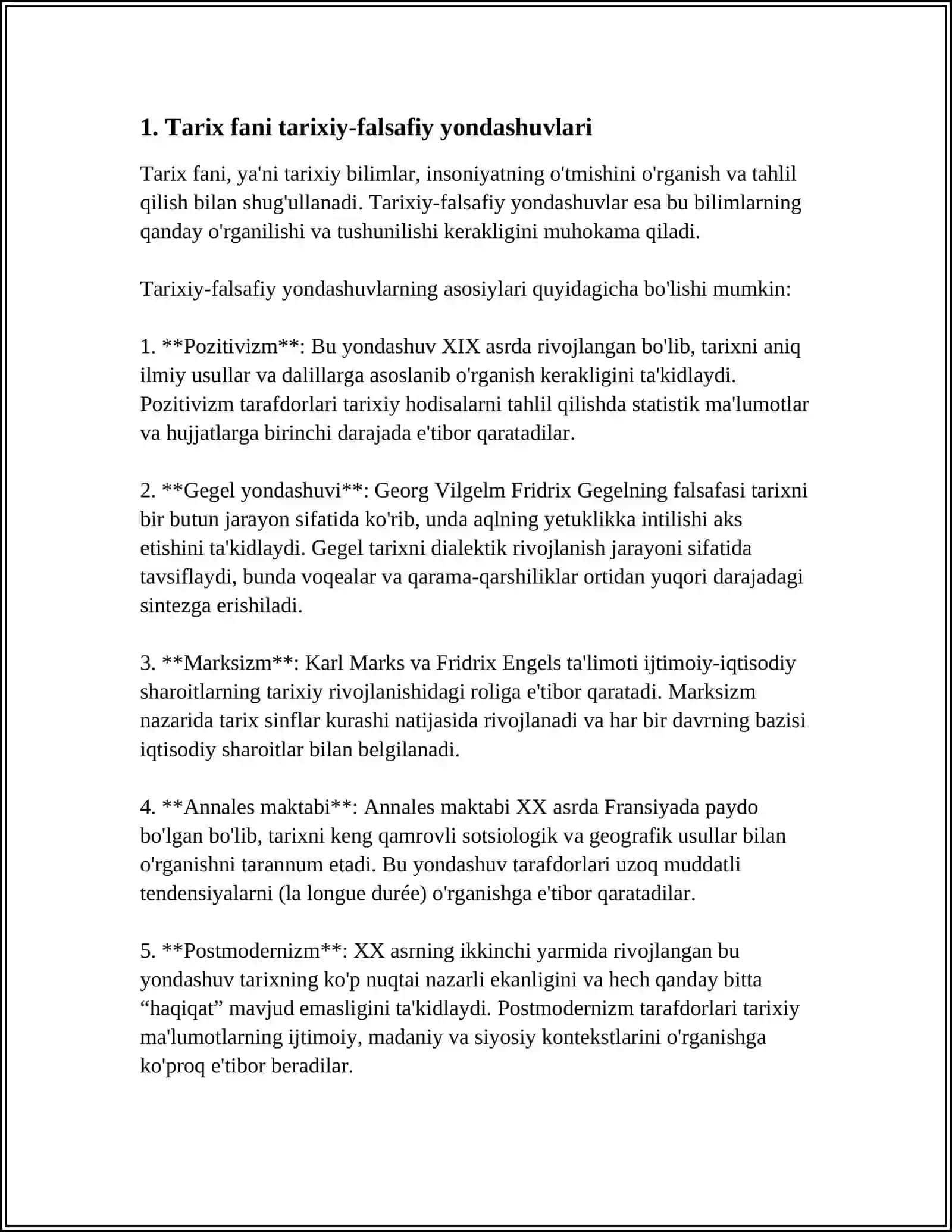 TARIX FANIDAGI ASOSIY FALSAFIY YONDASHUVLAR VA USLUBLAR 3