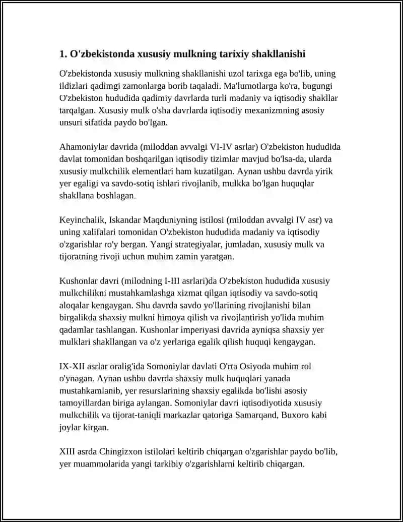 O'ZBEKISTONDA XUSUSIY MULKNING SHAKLLANISHI 3