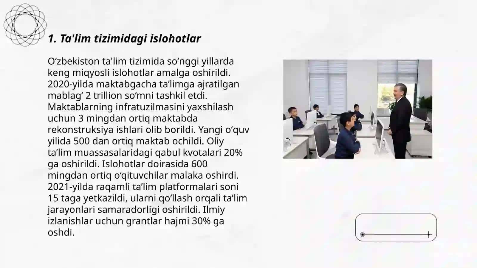 Ta'lim tizimidagi islohotlar 3