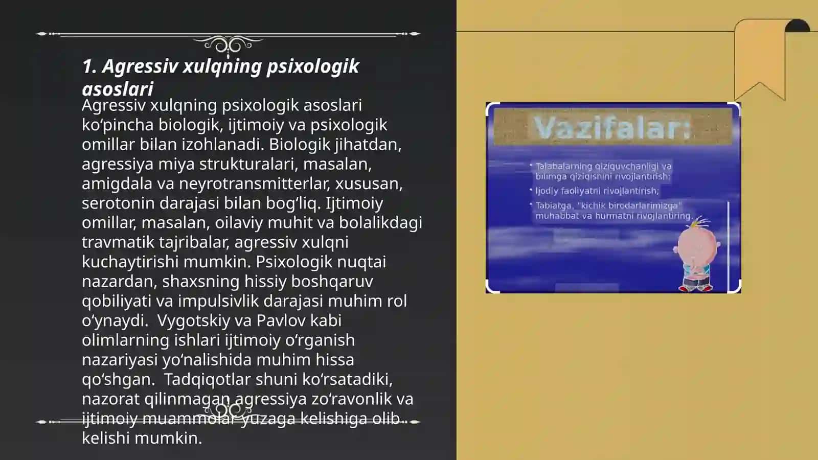 Agressiv xulqga nisbatan psixaanalitik yondashuv 3