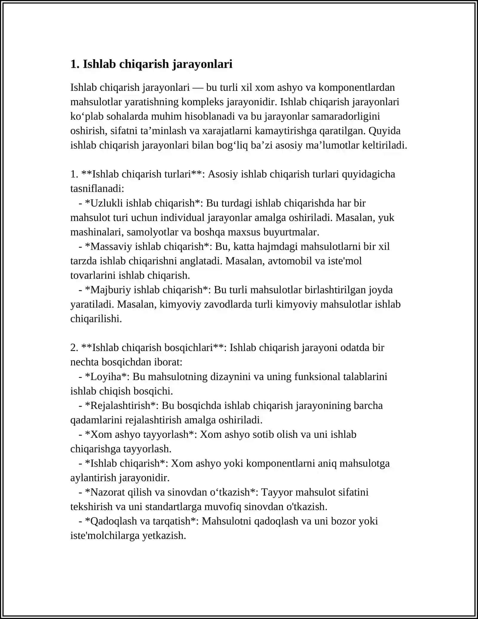 ISHLAB CHIQARISH VA MEXANIK VAQTDAGI ISHLASH UCHASTKALARINI LOYIHALASH 3