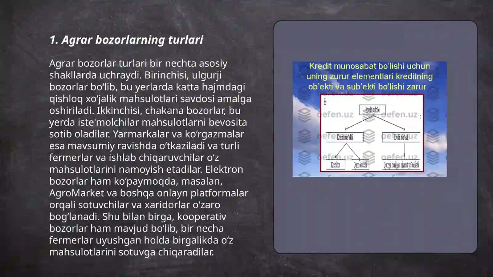 Agrar bozorlar va narxning shakllanishi 3