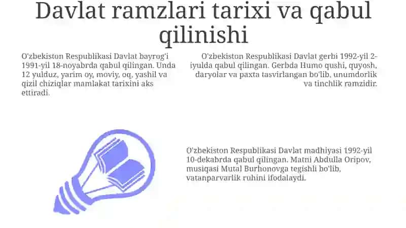 O'zbekiston Respublikasi Davlat Ramzlari: Tarix va Ma'no 3