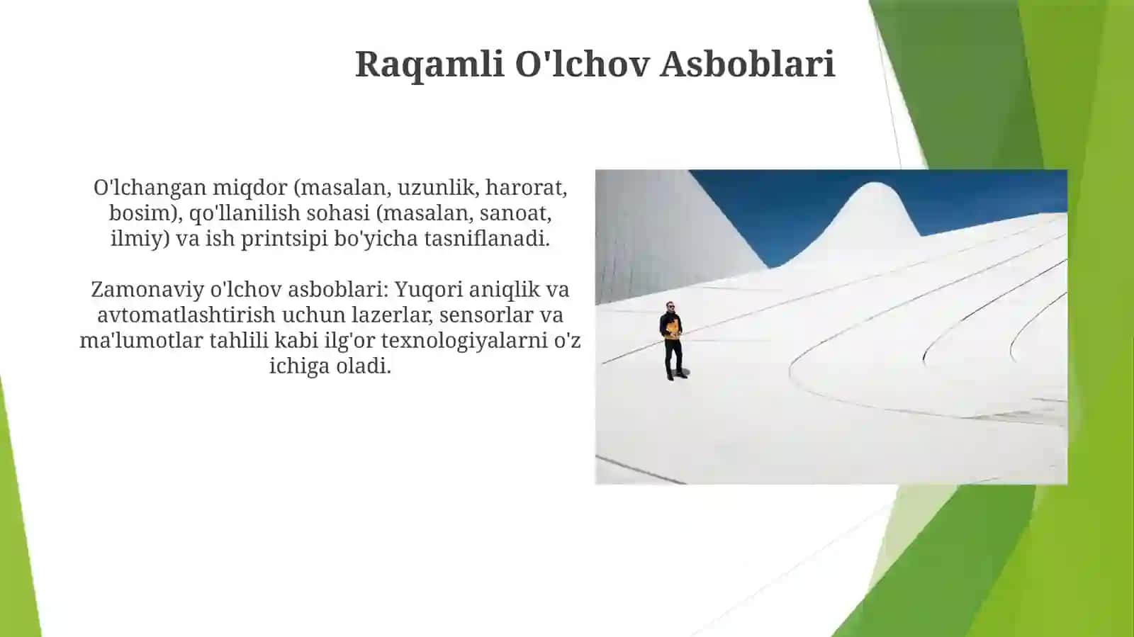 Zamonaviyo‘lchash asboblari va ularning tasnifi 3