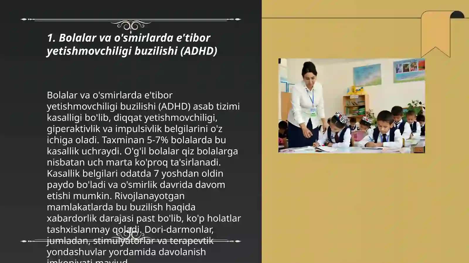 Bolalar va o'smirlarda e'tibor yetishmovchiligi buzilishi (ADHD) 3