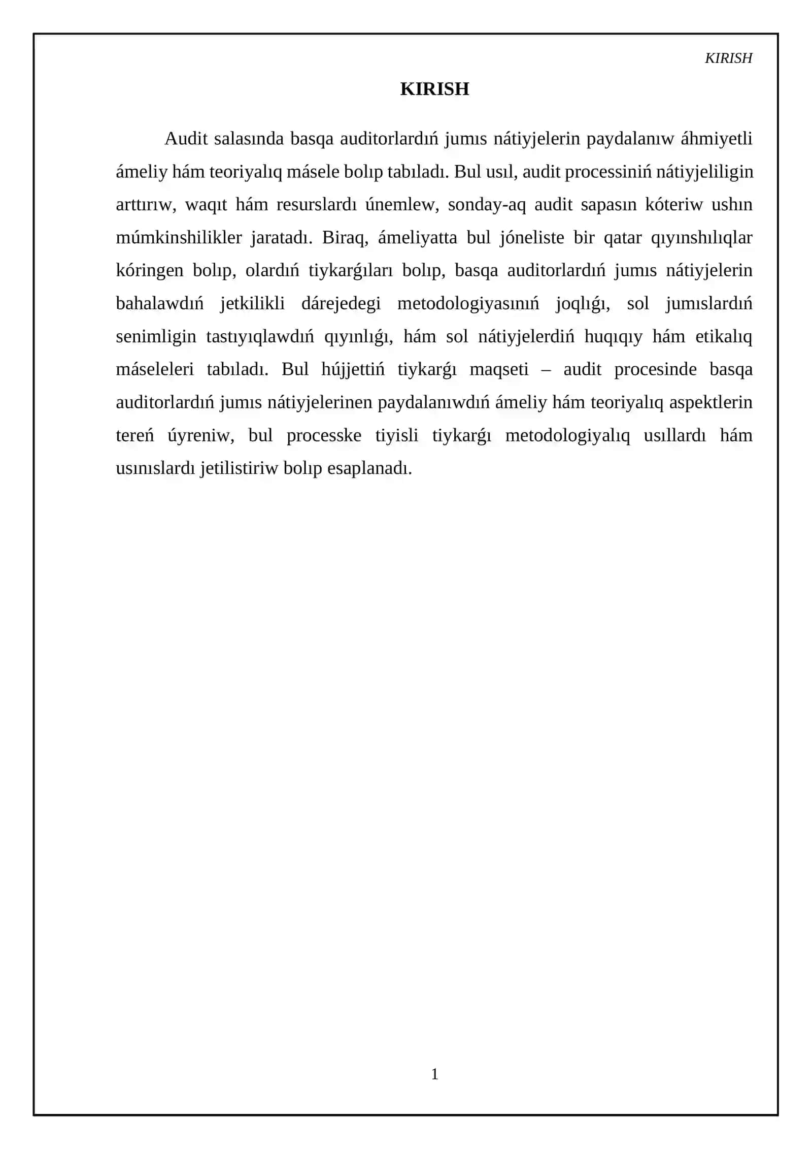 Auditte basqa auditorlardıń jumısı nátiyjelerinen paydalanıw 3