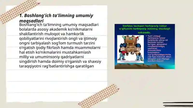 Boshlang'ich ta'limning maqsad va vazifalari 3