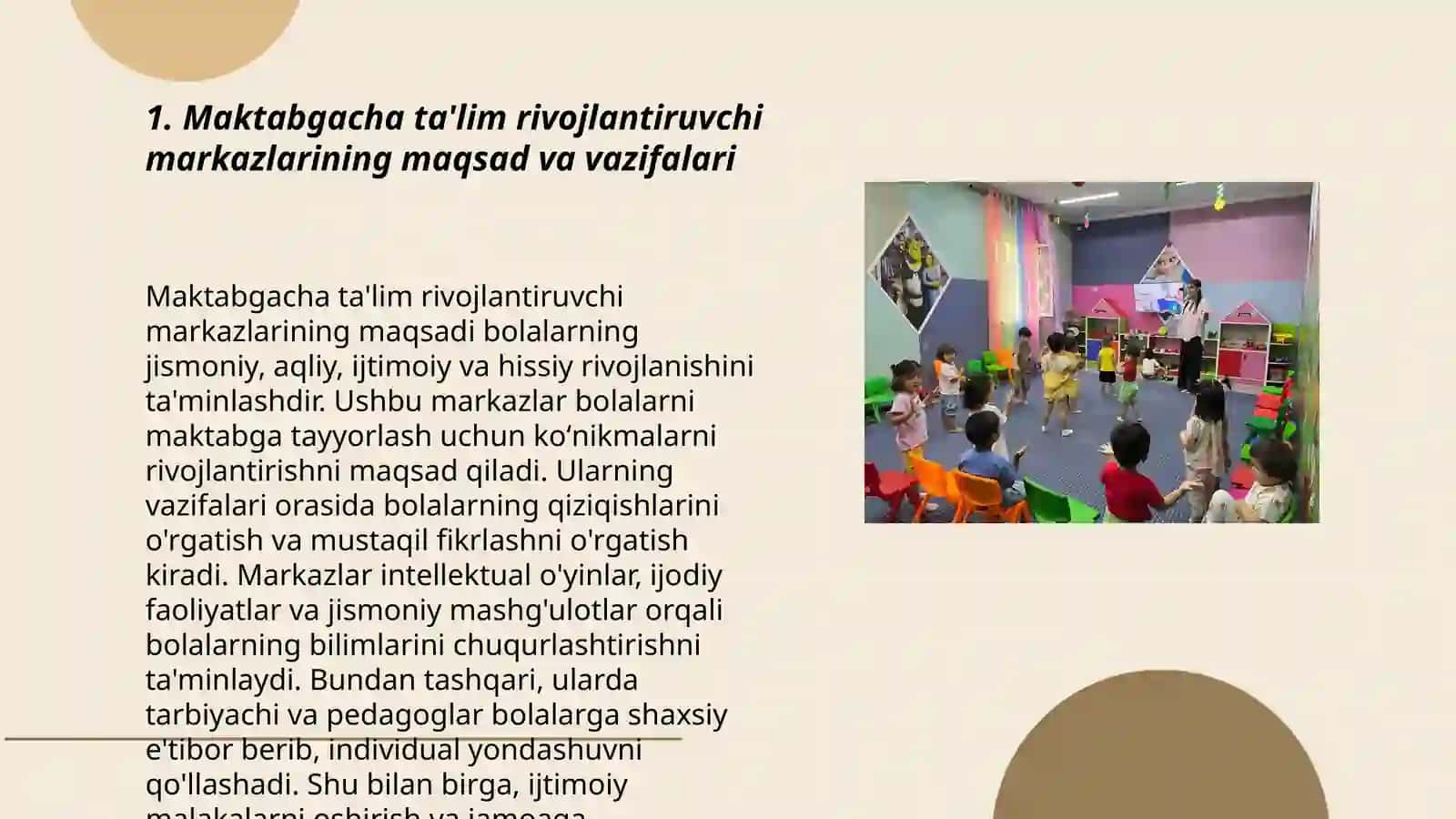 Maktabgacha ta'lim tashkilotida rivojlantiruvchi markazlardagi ta'limiy faoliyat 3
