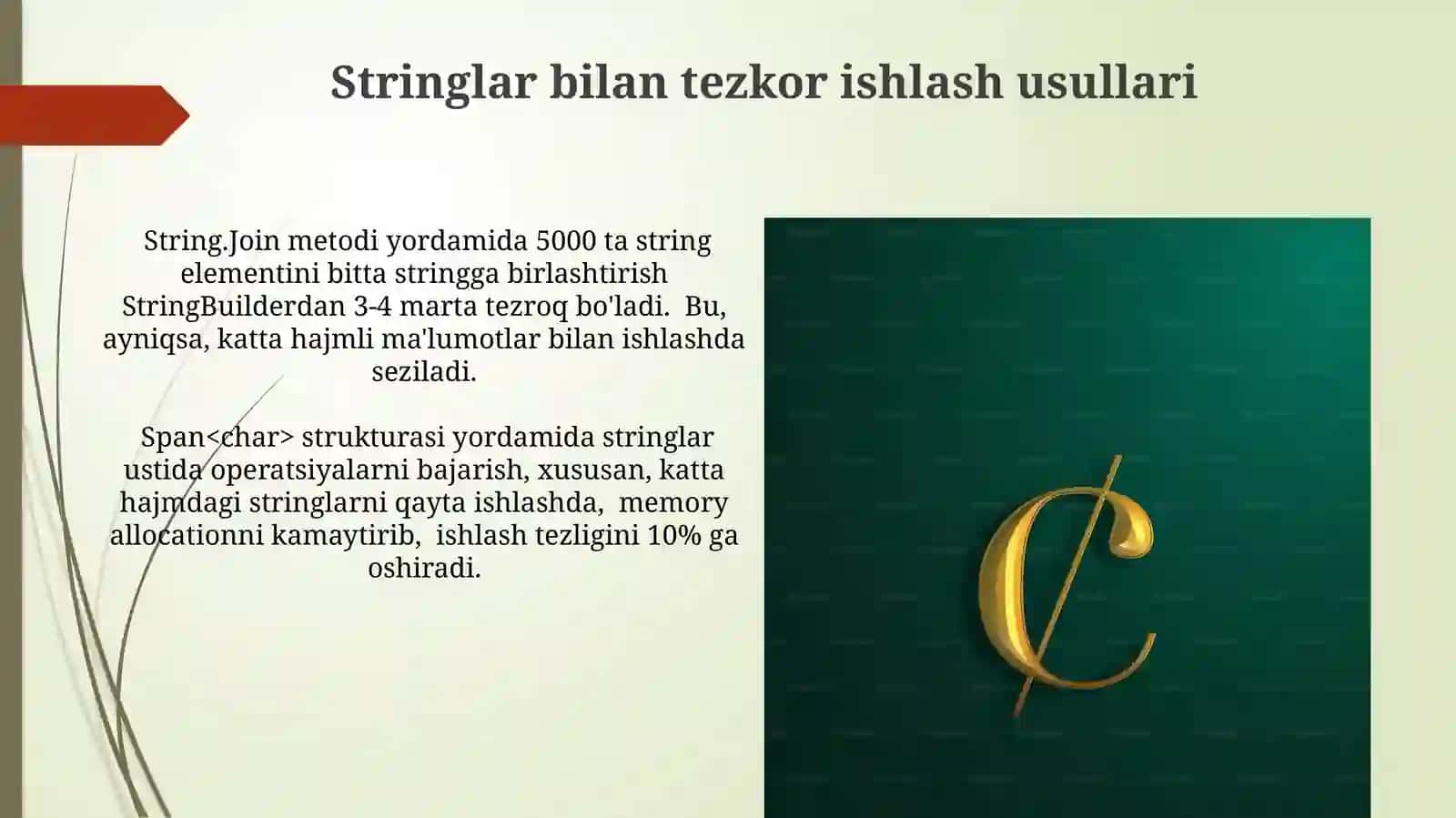 C# dasturlash tilida satrli ifodalarbilanishlash 3