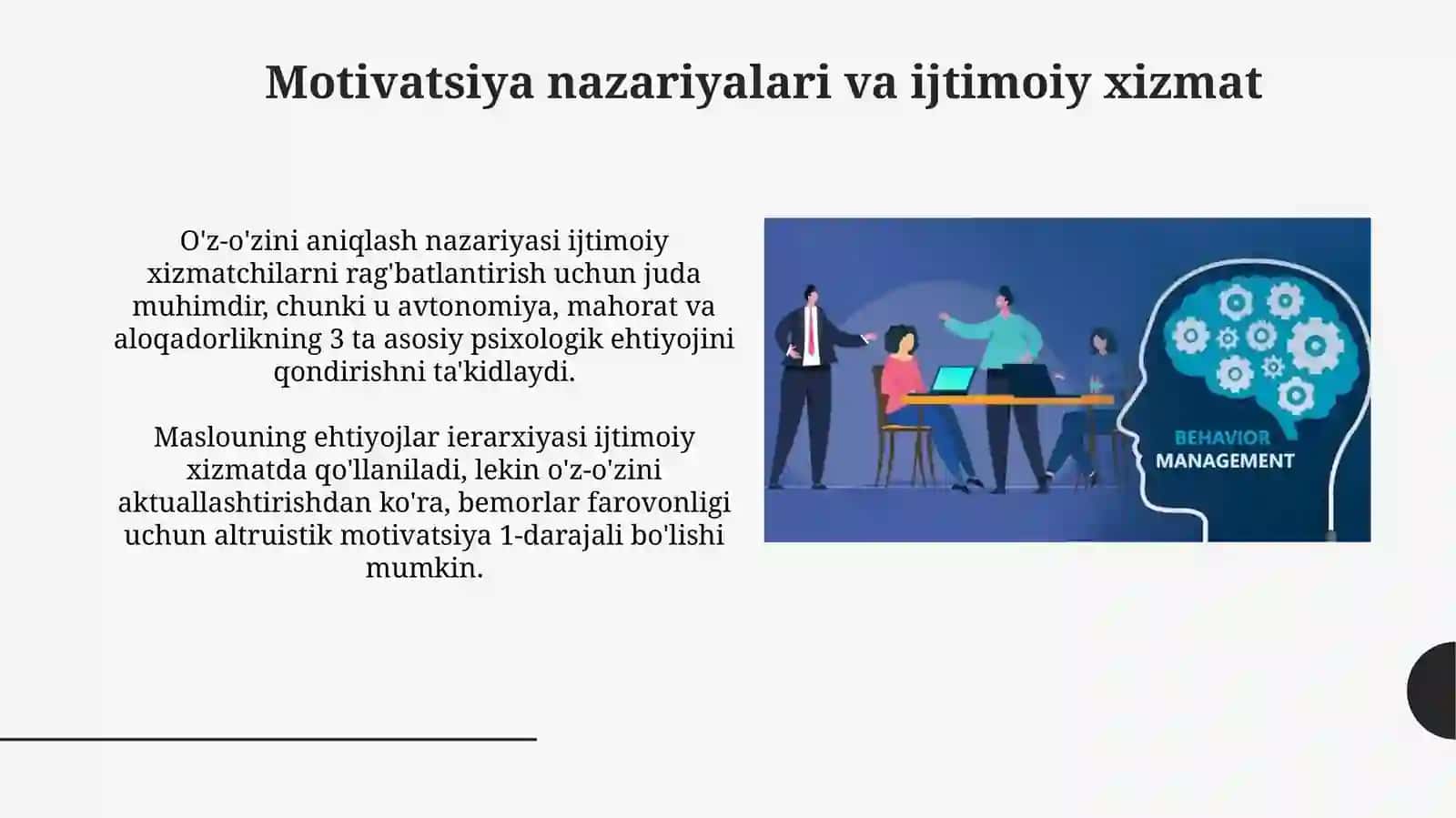Motivatsiya nazariyasi va ijtimoiy xizmat 3