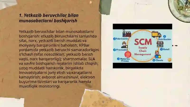 Yetkazib berish zanjirini boshqarish (Supply Chain Management - SCM) 3