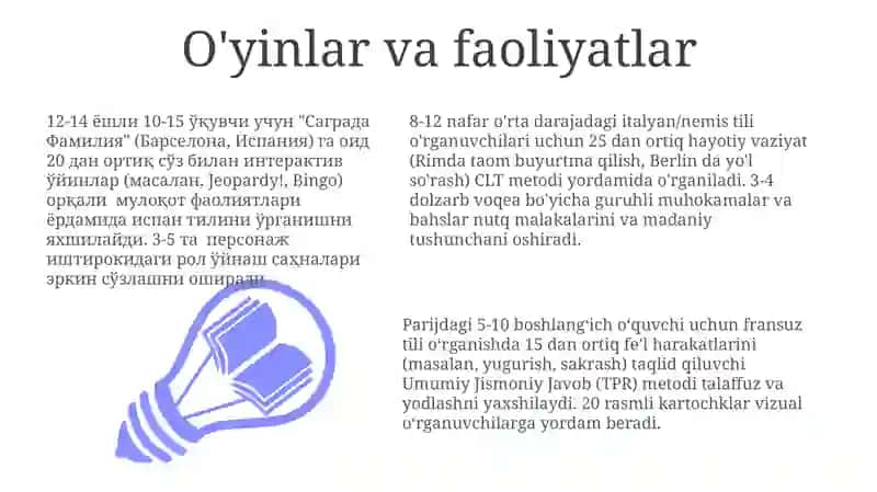Chet til o'qitishning metodlari 3