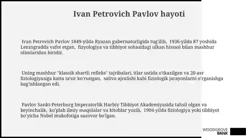 Ivan Petrovich Pavlov hayoti 3