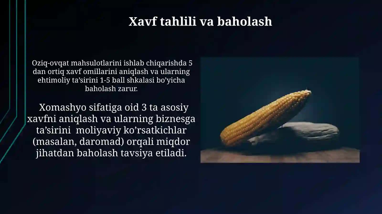 Oziq-ovqat mahsulotlarini ishlab chiqarishda xavflarni boshqarish usullari 3